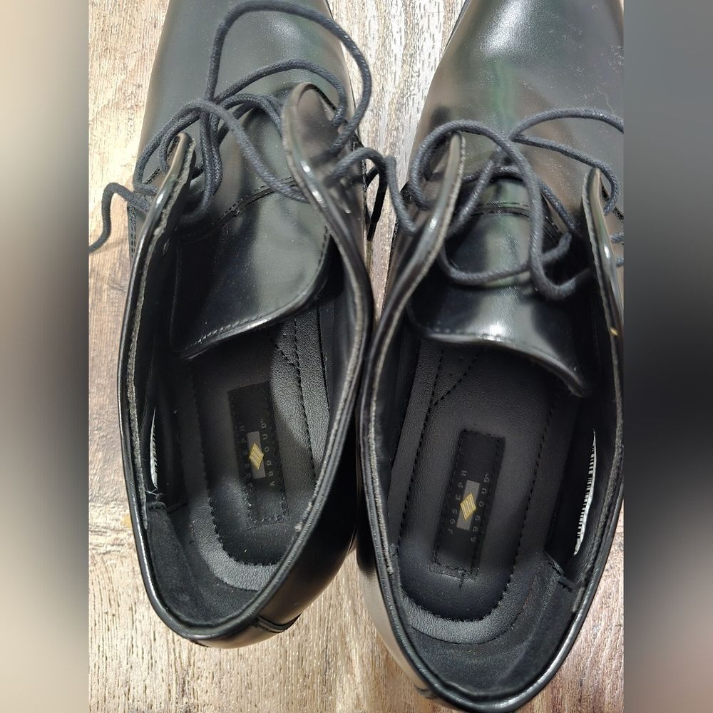 Joseph Abboud Black Leather Dress Shoes Size 9.5 M Excellent Condition - Picture 3 of 5